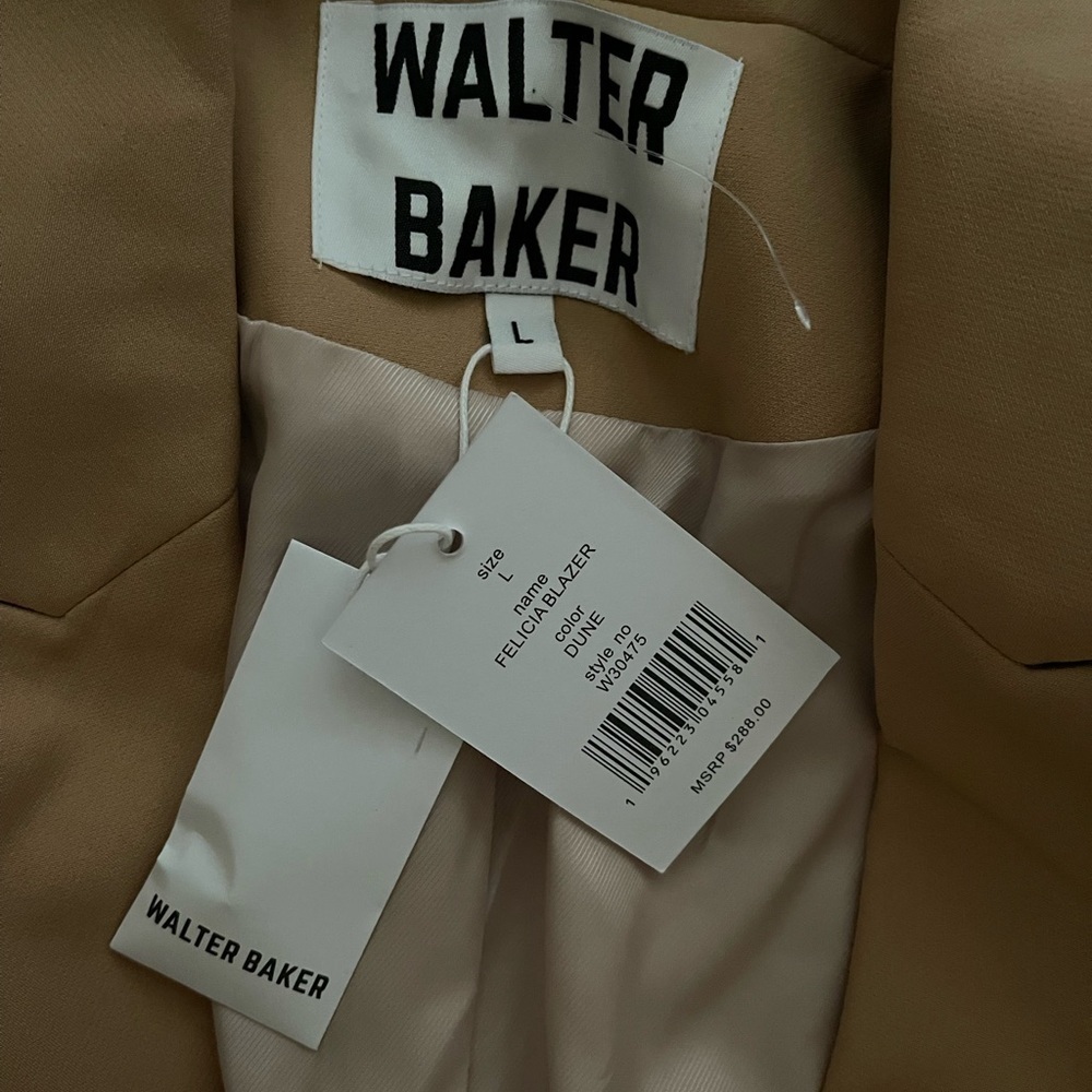 Walter Baker Felicia Cutout Blazer Jacket Large NWT Nude Dune Tailored - Picture 7 of 7